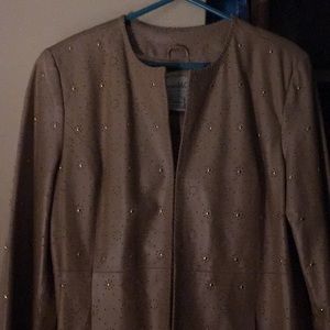 Pamela McCoy leather coat